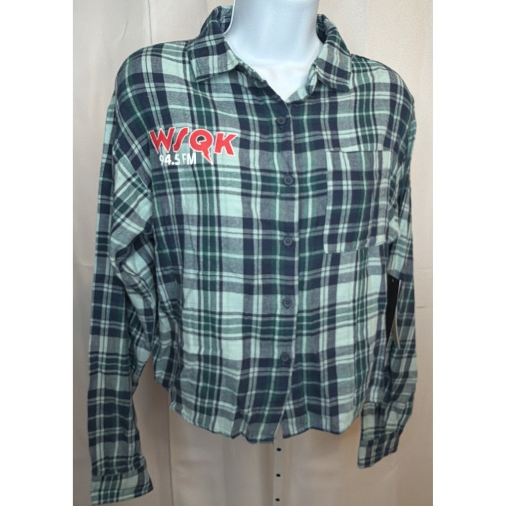Stranger Things Netflix Cotton Cropped Flannel Womens Size XS New